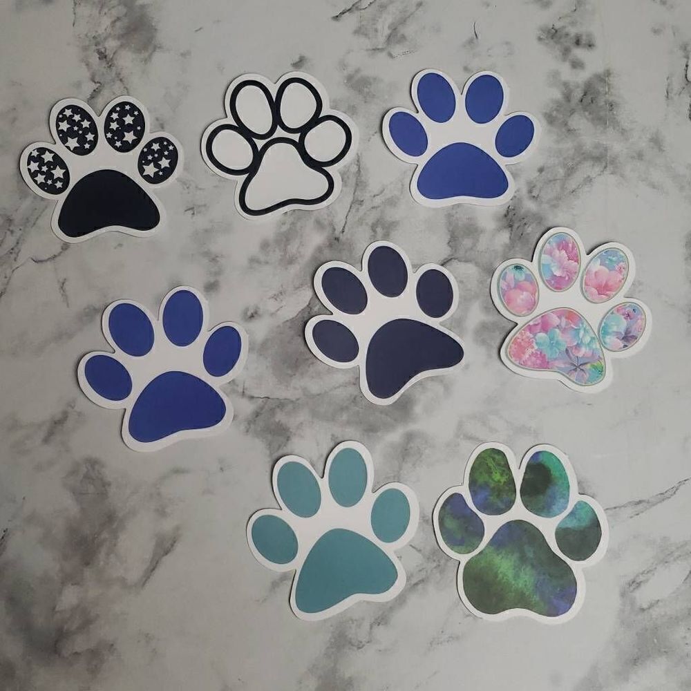 Bundle of Dog Foot Print Stickers